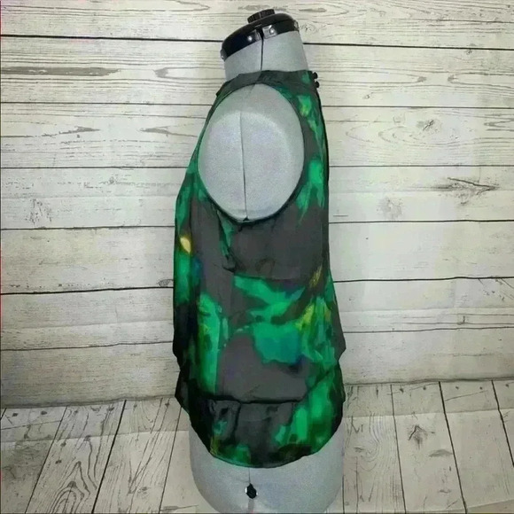 NWT Kenneth Cole High Neck Elastic Waist Blouse - Picture 4 of 8